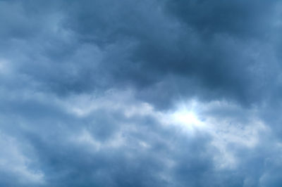 Low angle view of storm clouds in sky