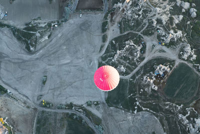 High angle view of floating on water