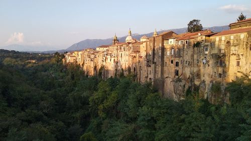 Panoramic view of buildings against sky