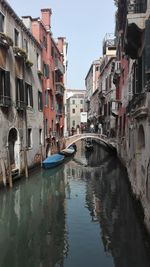 Canal amidst buildings against sky