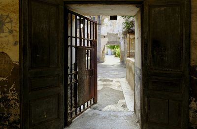 Corridor of old building