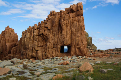 View of rock formations