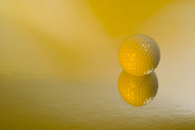 Close-up of lemon in water