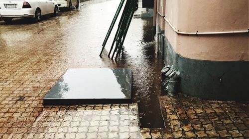 Reflection of puddle