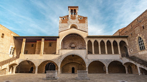 Low angle view of historical building against sky