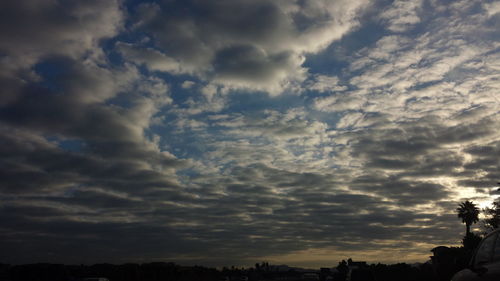 Low angle view of storm clouds in sky