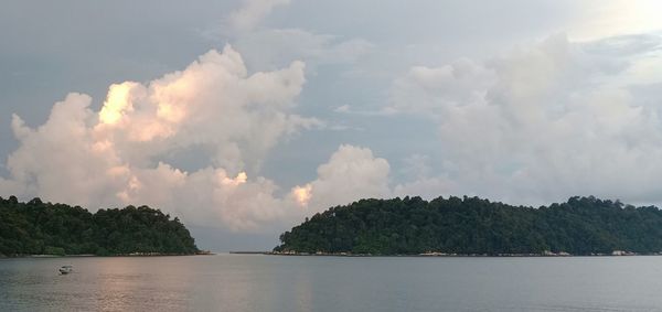 Panoramic view of sea against sky