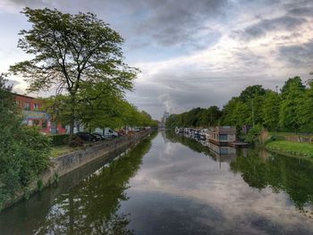 River amidst trees against sky