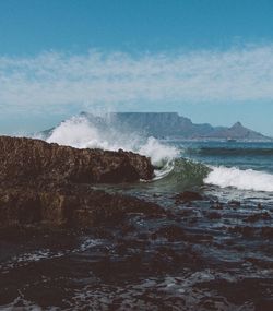 Close-up of sea against sky