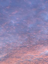 Low angle view of sky at sunset