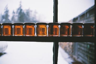 Close-up of ice cubes