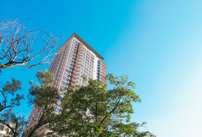 Low angle view of building against clear sky