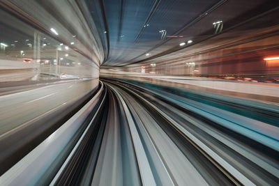 Blurred motion of tunnel