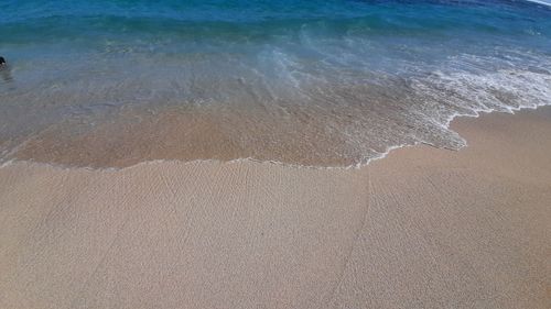 High angle view of beach