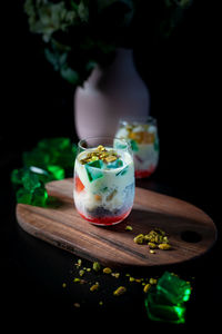 Close-up of drink on table