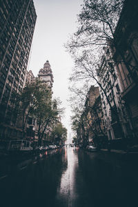 Canal passing through city buildings