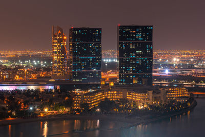 Lusail skyline aerial view from pearl qatar