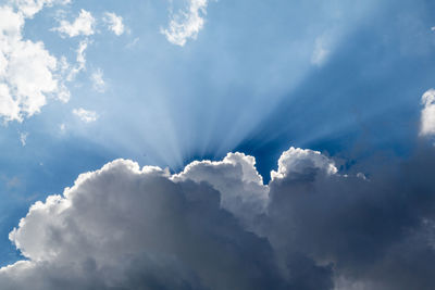 Low angle view of clouds in sky