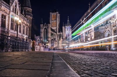 City street at night