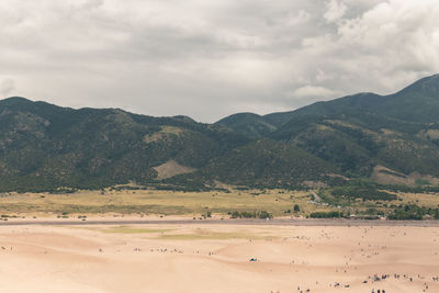 Scenic view of desert against sky