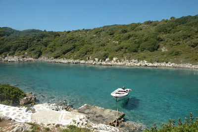 View of boats in sea