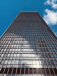 Low angle view of modern building against sky