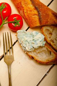 Close-up of food on table