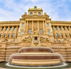 Low angle view of historical building against sky