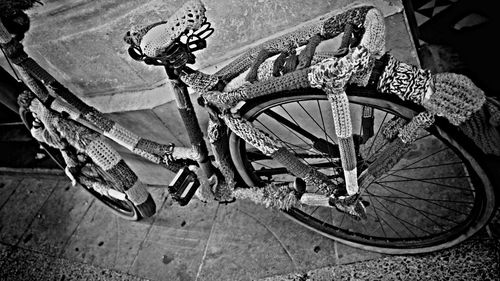 View of train on road