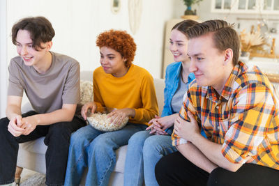 Female friends using phone