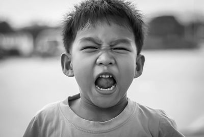 Close-up portrait of boy