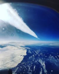 Aerial view of sea against sky