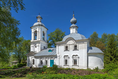 Low angle view of church against sky