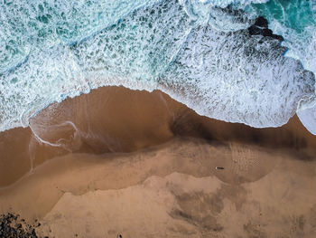 Rock formations on shore
