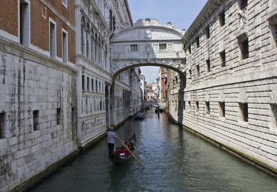 View of bridge over canal