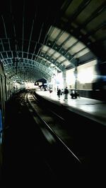 Train at railroad station platform