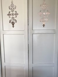 Close-up of open door