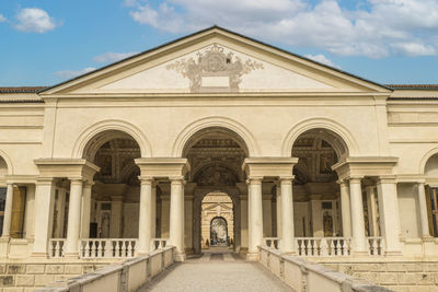 The beautiful facade of the famous palazzo te in mantua