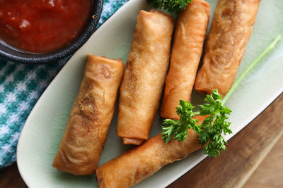 Close-up of food on table