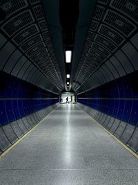 Surface level of empty road in tunnel