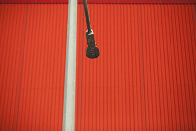 Close-up of red hanging light