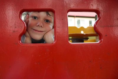 Portrait of boy smiling