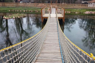 Footbridge over river