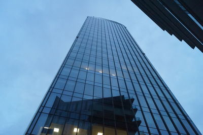 Low angle view of skyscrapers against sky