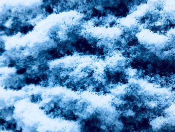 Full frame shot of snowflakes on snow