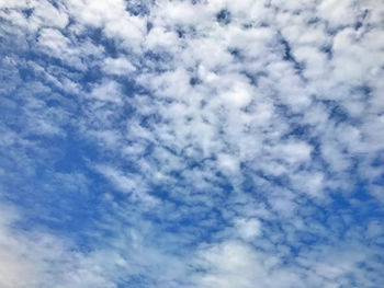 Low angle view of clouds in sky