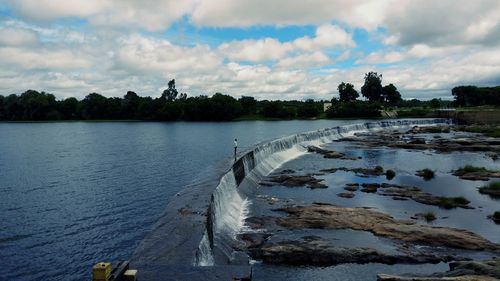 Scenic view of river against sky