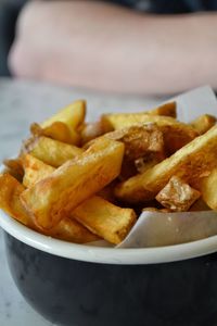 Close-up of food on table