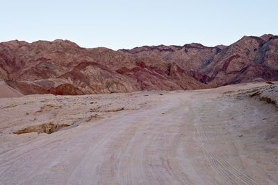 Scenic view of desert against sky