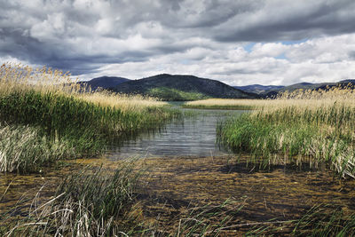 Kastoria lake in the northwest of greece.